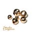 14K solid gold diamond cut beads, round gold beads, solid gold, gold beads, 14K gold, diamond cut beads, size 3.0, 4.0, 5.0 mm - 1 piece