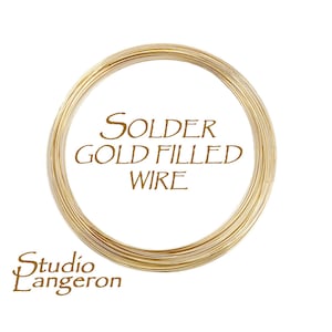 14/20 Gold filled Solder wire, solder gold filled, solder yellow gold filled, Jewelry making, solder, 14K gold filled - 4 inch (10 cm)