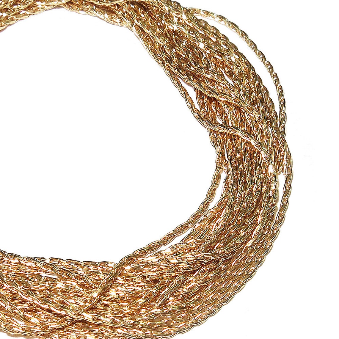 14K Gold Filled Beading Cardano Chain Available Thickness 0.6 Etsy