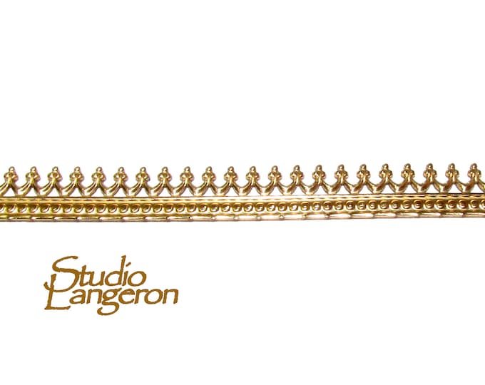 14K Yellow Gold filled Gallery wire, Bezel wire, Gallery ribbon, Gallery pattern, Gold Filled Wire, Gold Filled Setting - 4 inch (10 cm)