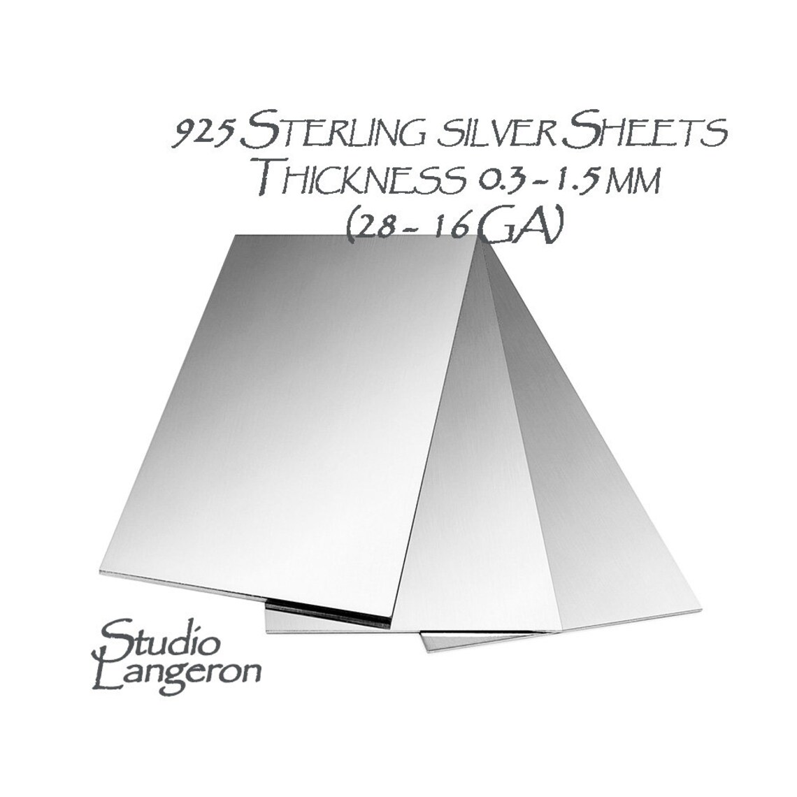925 Sterling Silver Sheets Thickness 0.3 1.5 Mm Size 5x10 Etsy
