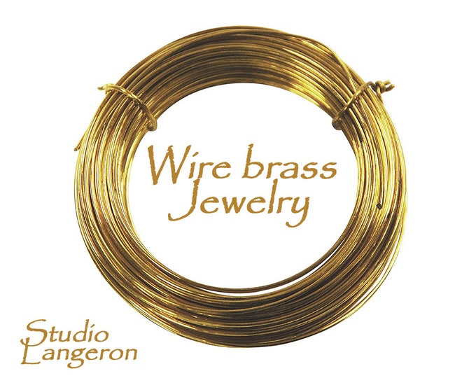 Brass jewelry wire Half-Hard thickness 30 - 8GA (0.25 - 3.0 mm), Wire Wrapping, Jewelry making, Brass wire – 1 meter (3.30 ft)