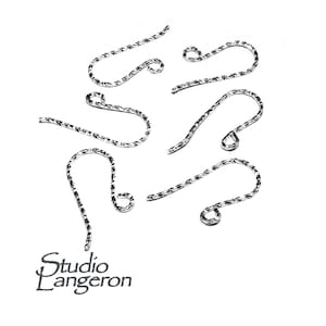 May include: Silver twisted wire earring hooks. These hooks are perfect for making earrings with a unique and stylish look.
