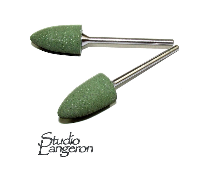 Green Rubber Silicone Cone Polishers, Jewelry tools, Coarse grit, Jewelry making - 1 piece