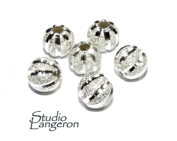 925 sterling silver diamond cut shiny beads size 6 mm, diamond cut beads, Jewelry making, silver round beads, silver findings - 1 piece