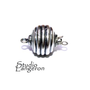 925 Sterling Silber RundEr Sicherheitsverschluss Größe 11,5 mm, Silber Perlenverschluss, Schmuckherstellung, 925 Sterling Silber, Sicherheitsverschluss - 1 Stück