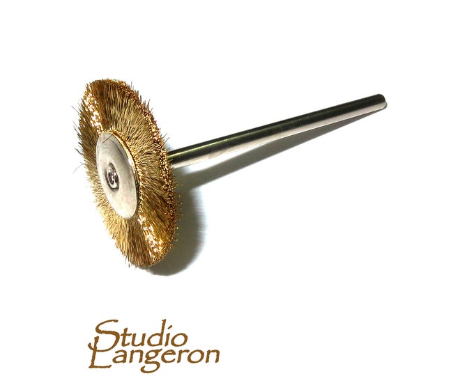 Brass Brush, Jewelry tools, Brush, Drill brush, Brass Soft brush, Jewelry making - 1 piece