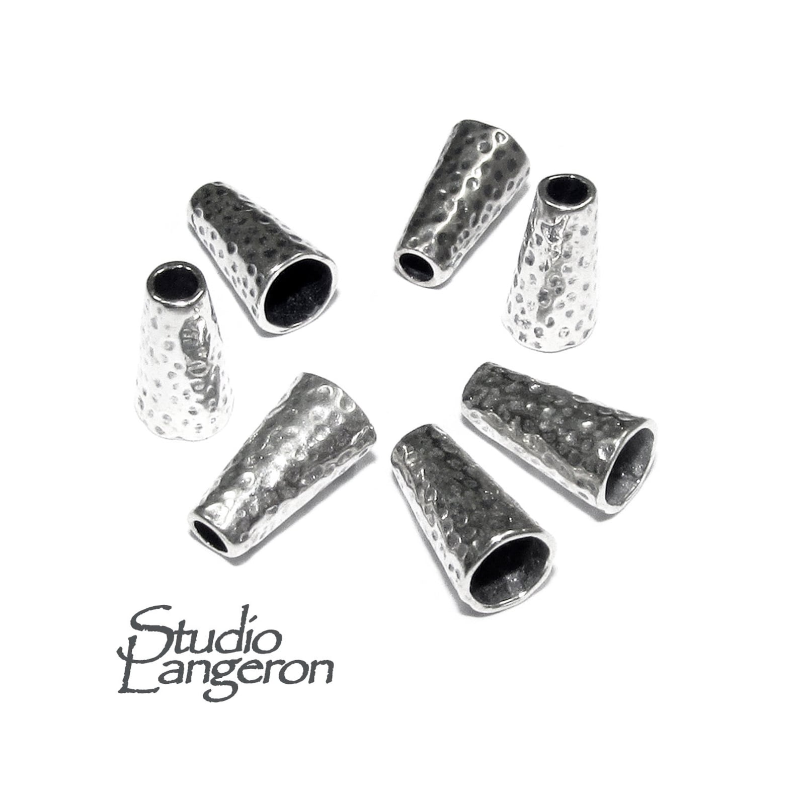 925 Sterling silver Small Bead Cones Beading Bead cones Etsy