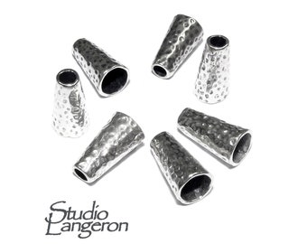 925 Sterling silver Small Bead Cones, Beading, Bead cones, Jewelry making, Silver 925, Lariat, End caps, Silver cone - 1 pair (2 pieces)