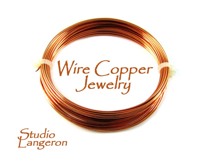Copper jewelry wire Half-Hard thickness 30, 28, 26, 24, 22, 20, 18, 16, 15, 13, 12 GA, Wire Wrapping,Copper wire, Copper – 1 meter (3.30 ft)