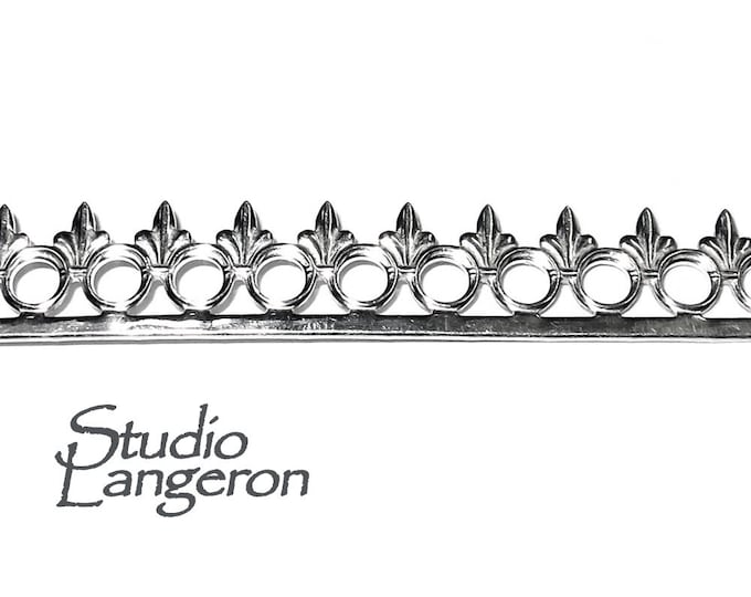 935 Argentium Silver Bezel wire, Gallery wire, Gallery ribbon, Gallery pattern, Argentium silver, Jewelry making, Setting - 4 inch (10 cm)