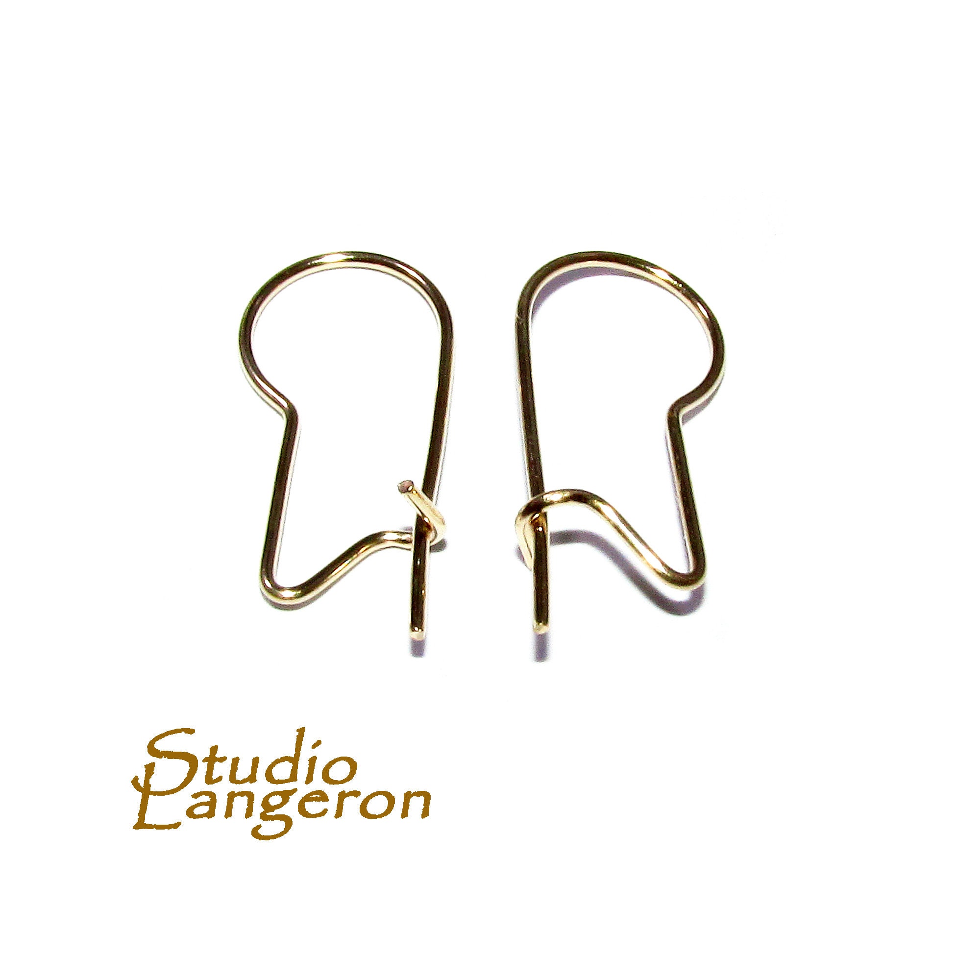 2pair4pcs18k Gold Filled Earring Wiresearring Hooks Gold Earring Hooks  Forward Facingearring Wires for Jewelry Makingbulk Jewelry 