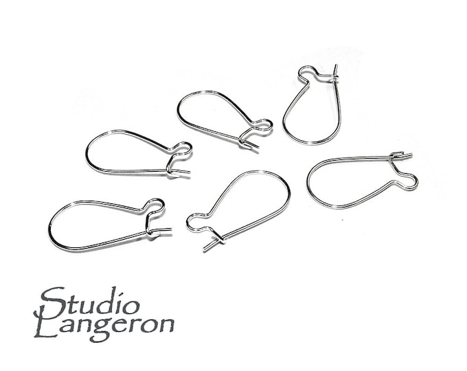 925 Sterling Silver Small Kidney Ear Wire, Silver earrings, Ear wire, Silver ear wire, Earring findings, Jewelry making - 1 pair (2 pieces)