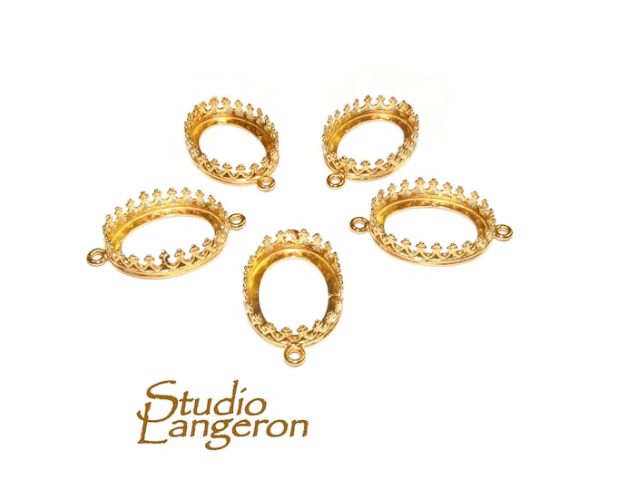 6x8mm size 14K Yellow gold filled Oval Bezel Cup, Bezel cup, Setting, Gold Filled bezel cup, Jewelry making, Gold Filled - 1 piece
