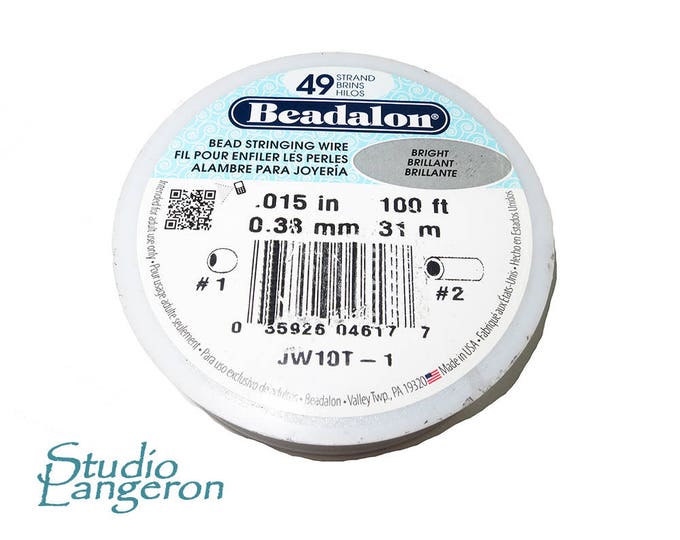 Beading wire Beadalon 49 Strand 2 sizes silver color, Wire, Beadalon, Beading wire, Beading, Silver - 1 meter (3.3 ft)