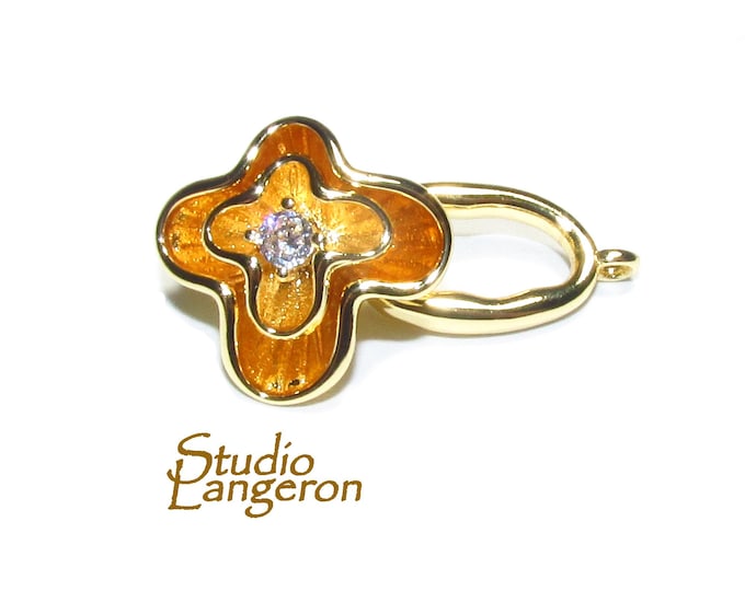 14K Yellow Gold Filled Hook and Eye Clasp: Decorative Jewelry Making