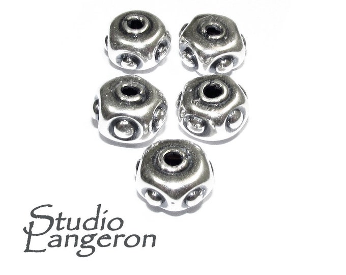 925 sterling silver handmade beads BB76, handmade, silver beads, Jewelry making, handmade beads, decorative beads, Original beads - 1 piece
