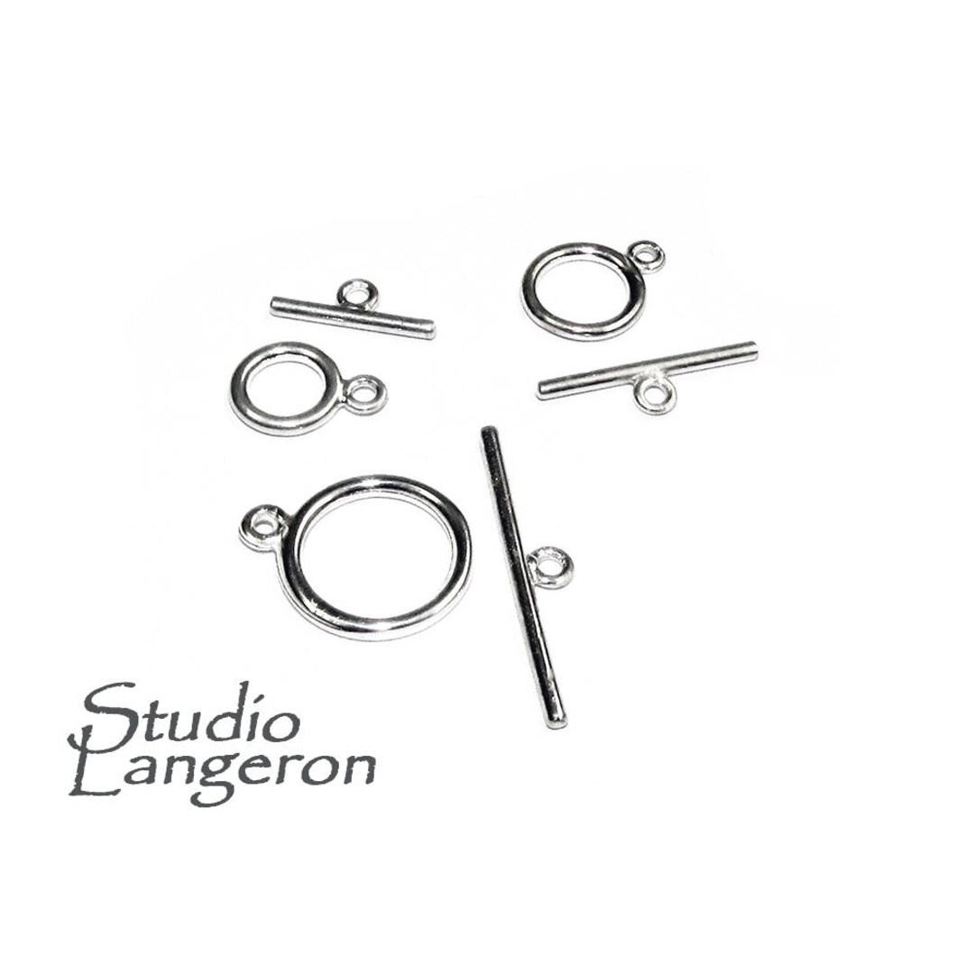 925 Sterling Silver Toggle Clasps Sizes 7.5, 9.0, 12.5 Mm, Toggle Clasp ...