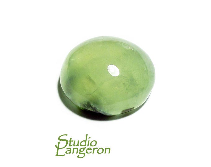 SALE!  Natural Prehnite, cabochon, size 20x20x9mm, Natural Prehnite, Natural Gemstone, Jewelry making - 1 piece