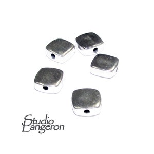 925 Sterling zilveren platte kraal maat 5,5x2,5 mm, rechthoekige kraal voor armband, sieraden maken, sterling zilveren rechthoekige kralen - 1 stuk