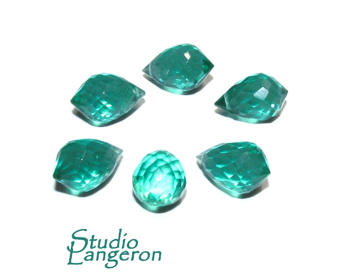 Natural Chrysoprase Teardrop faceted Beads size 10x7 mm, Chrysoprase Gemstone, Jewelry making, Natural Gemstone Teardrop beads - 1 piece