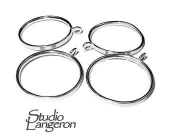 925 sterling silver blank ring with loop size 5, 6, 7, 8, silver ring, basis ring, 925 sterling silver, ring with loop, 925 silver - 1 piece