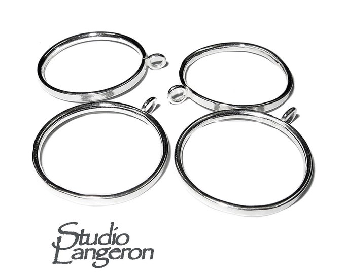 925 sterling silver blank ring with loop size 5, 6, 7, 8, silver ring, basis ring, 925 sterling silver, ring with loop, 925 silver - 1 piece