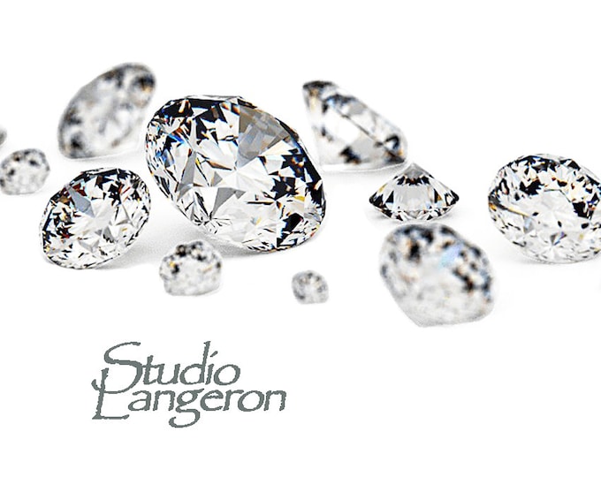 Natural Loose Whites Diamond VVS1 Round size 1.0 - 4.9 mm (with certificate), Natural Whites diamond, Jewelry making, Diamonds - 1 piece