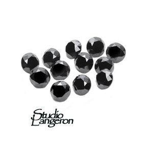 Natural Loose Black Diamond Round size 1.3 - 4.0 mm (with certificate), Natural Black diamond, Jewelry making, Black Diamond stone - 1 piece