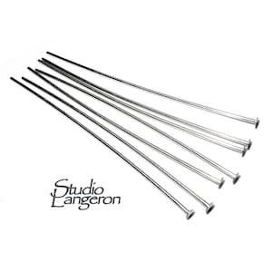 5 pcs 925 Sterling silver Pins Flat Head Different sizes, Sterling silver, Headpins, Sterling silver pins, Pins finding, Jewelry making