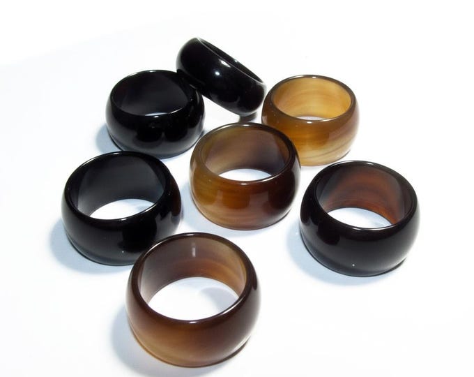 Natural agate band Ring, size 5.5, 6.0, 6.5, Agate stone ring, Band Rings, Natural Gemstone, Unisex rings, Solid gemstone