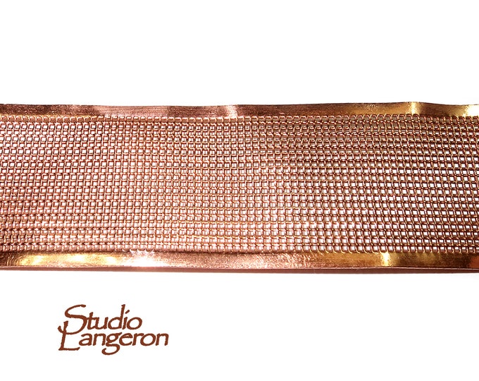 Natural Copper Bezel wire, Gallery wire, Gallery ribbon, Gallery pattern, Jewelry making, Setting, Copper, Copper wire  - 4 inch (10 cm)