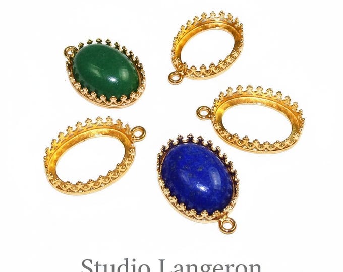 13x18 mm size 14K Yellow gold filled Oval Bezel Cup, Bezel cup, Setting, Gold Filled bezel cup, Jewelry making, Gold Filled - 1 piece