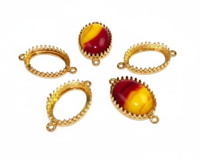 13x18 mm size 14K Yellow gold filled Oval Bezel Cup, Bezel cup, Setting, Gold Filled bezel cup, Jewelry making, Gold Filled - 1 piece