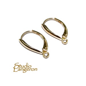 May include: Two gold-toned earring hooks with a small loop at the bottom.