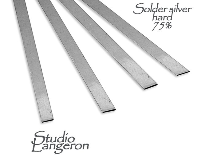 Extra hard silver solder strip 3.0 mm x 60 cm, Melting Point 780, solder silver, solder, silver, Jewelry making, hard solder strip - 1 piece