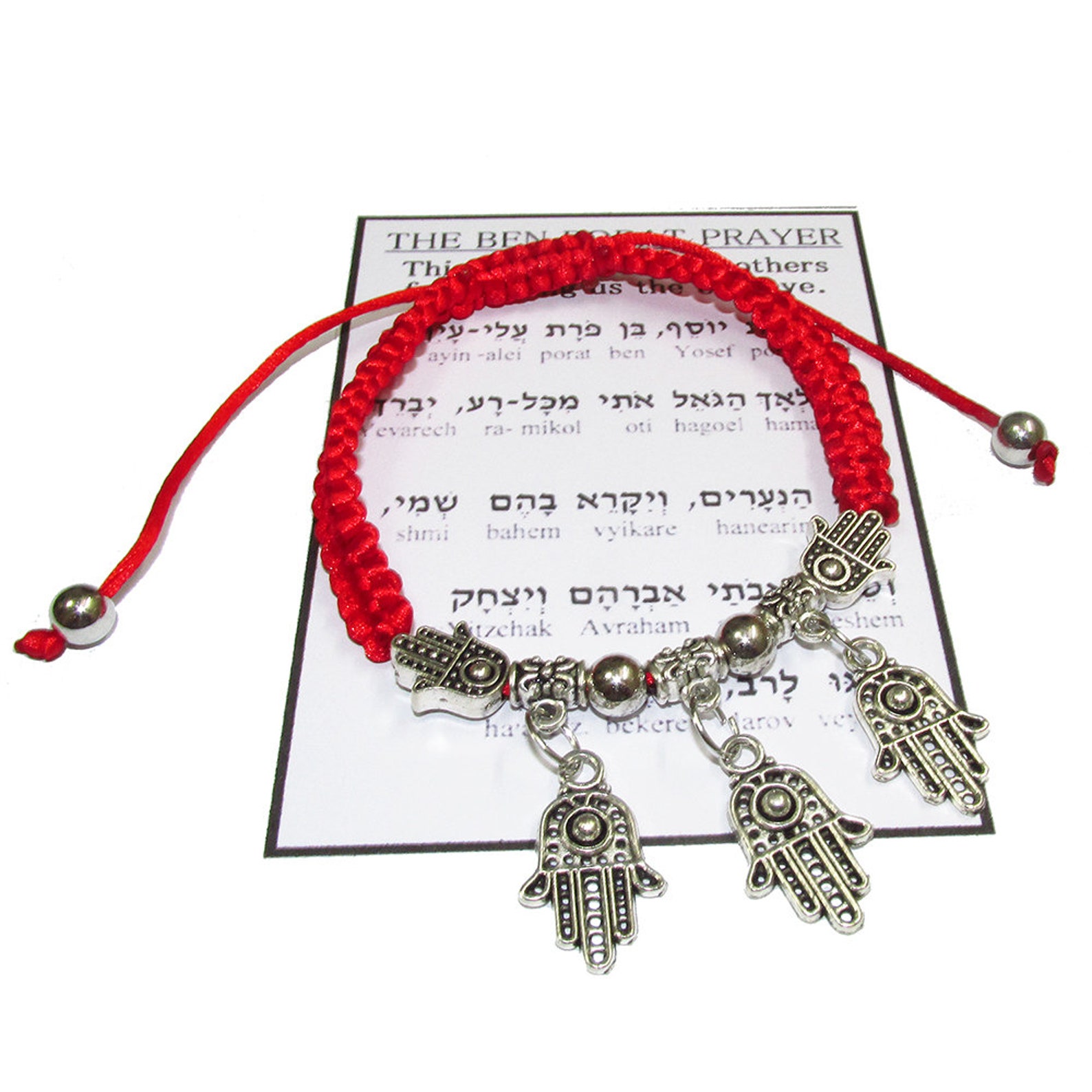 Red String Bracelet Red Bracelet With Prayer Jerusalem Etsy