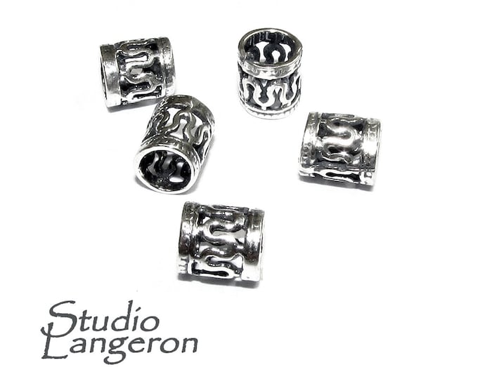 925 Sterling silver Bead Tubes size 6.6x4.2 mm, tube beads, tube silver, tube bracelet, Jewelry making, tube necklace, silver tube - 1 piece