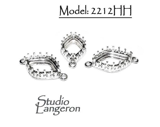 925 Sterling Silver Bezel Cups for marquise stone size 14x9 mm, Bezel cups, Jewelry making, Setting, 925 Sterling silver - 1 piece