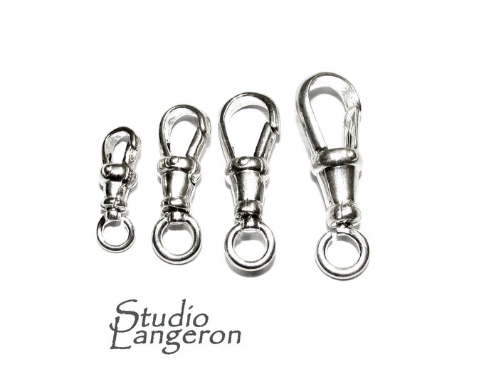 925 Sterling Silver Albert Clasps size 13, 17, 21, 23, 25, 29 mm, Sterling silver clasps, Albert clasps, Jewelry making - 1 piece