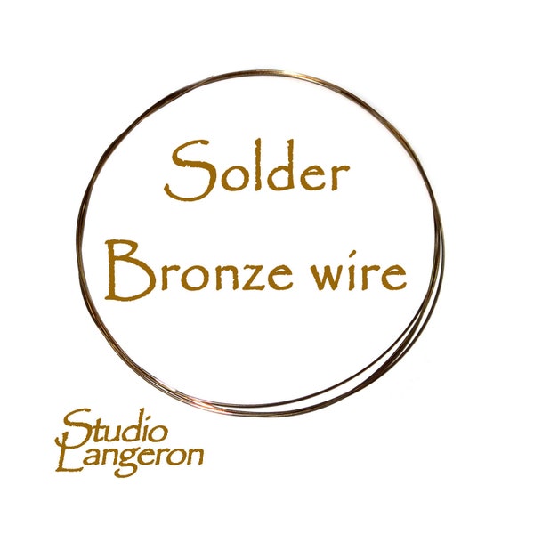 Bronze wire solder 20GA, Melting Point 677 - 766, solder, Solder bronze, Jewelry making, Wire solder bronze  - 1 foot (30 cm)