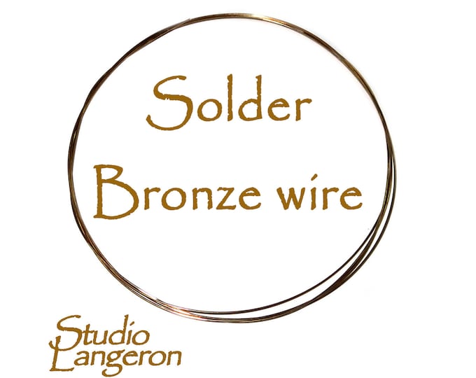 Bronze wire solder 20GA, Melting Point 677 - 766, solder, Solder bronze, Jewelry making, Wire solder bronze  - 1 foot (30 cm)