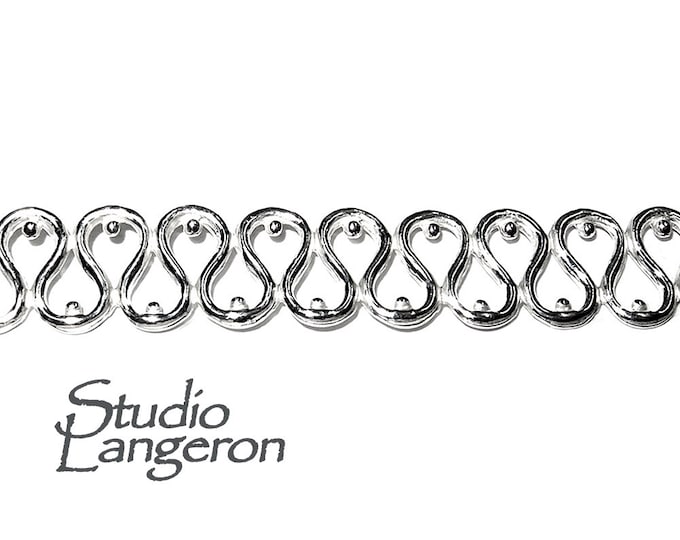 935 Argentium Silver Bezel wire, Gallery wire, Gallery ribbon, Gallery pattern, Argentium silver, Wire, Jewelry making - 4 inch (10 cm)