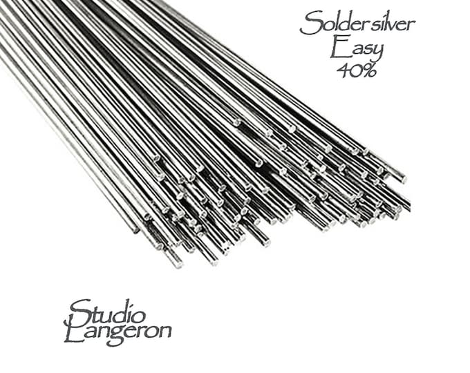 Easy solder 40% silver stick 0.8 mm x 50 cm, Melting Point 630, solder silver, wire silver, solder, Jewelry making, easy solder - 1 piece