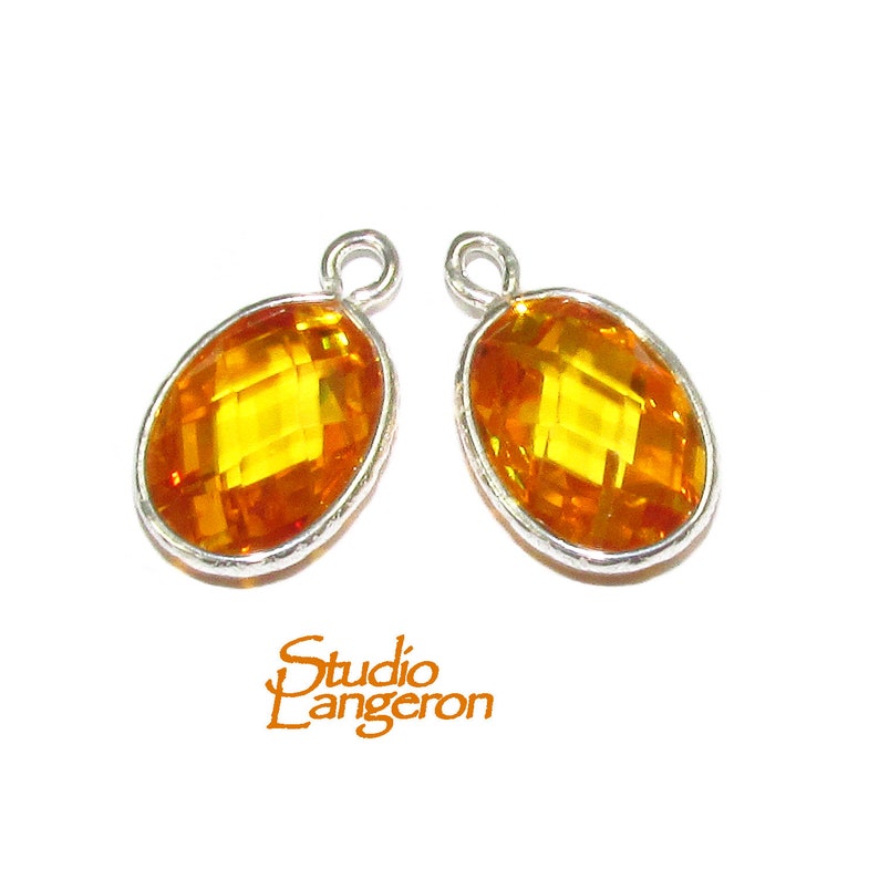 Pendant bezel cup Citrine setting 925 sterling silver oval pendant 10x14 mm with Citrine 1 piece oval pendant pendant silver