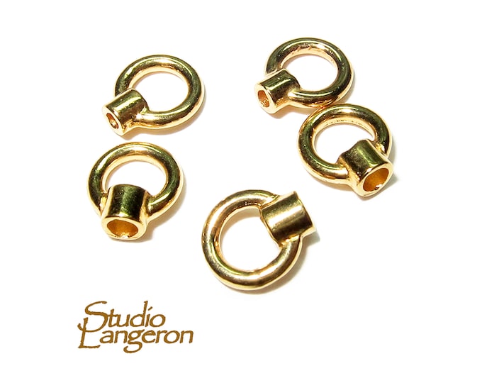 14K Gold filled small End Caps size 1.0, 1.5 mm, Small end caps, Gold filled end cap, End cap findings, Jewelry making - 1 pair (2 piece)