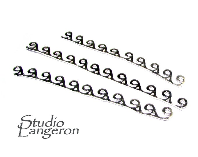 999 Fine silver Casted Bezel wire size 6.5x0.5 cm (2.4 inch), Gallery wire, Setting silver, Gallery pattern, Jewelry making - 1 piece