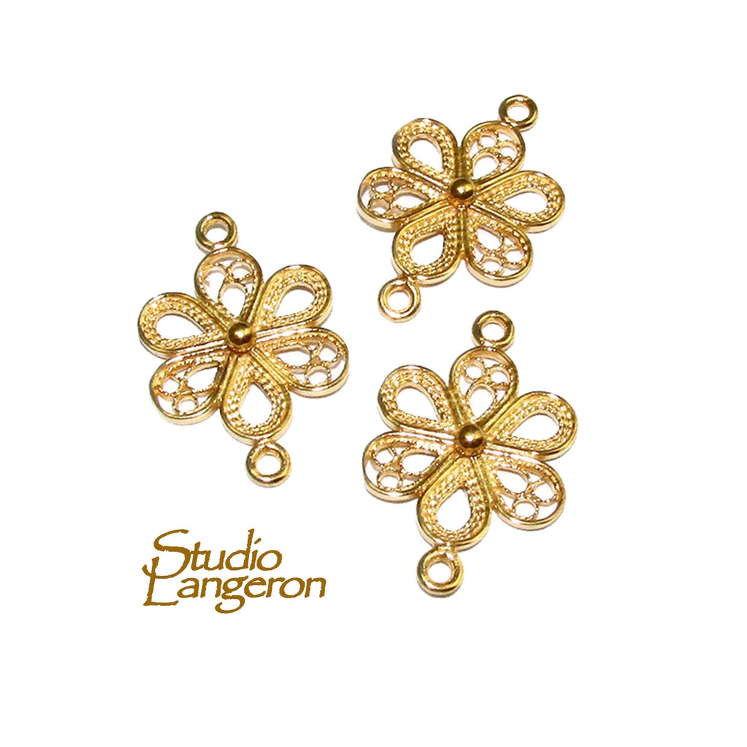 14K Gold Filled Link Connector Size 14x14 Mm Gold Filled Link Component