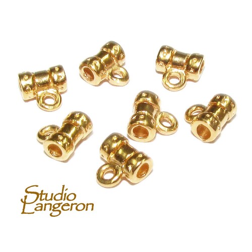 14K Gold Filled Small Tube Pendant Bail With Ring Tube Etsy