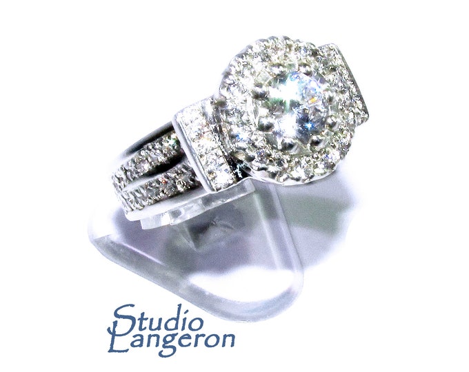 Statement White topaz ring 925 sterling silver size 6 1/2, Handmade ring, single copy, Sterling silver, Natural White topaz, White gemstone